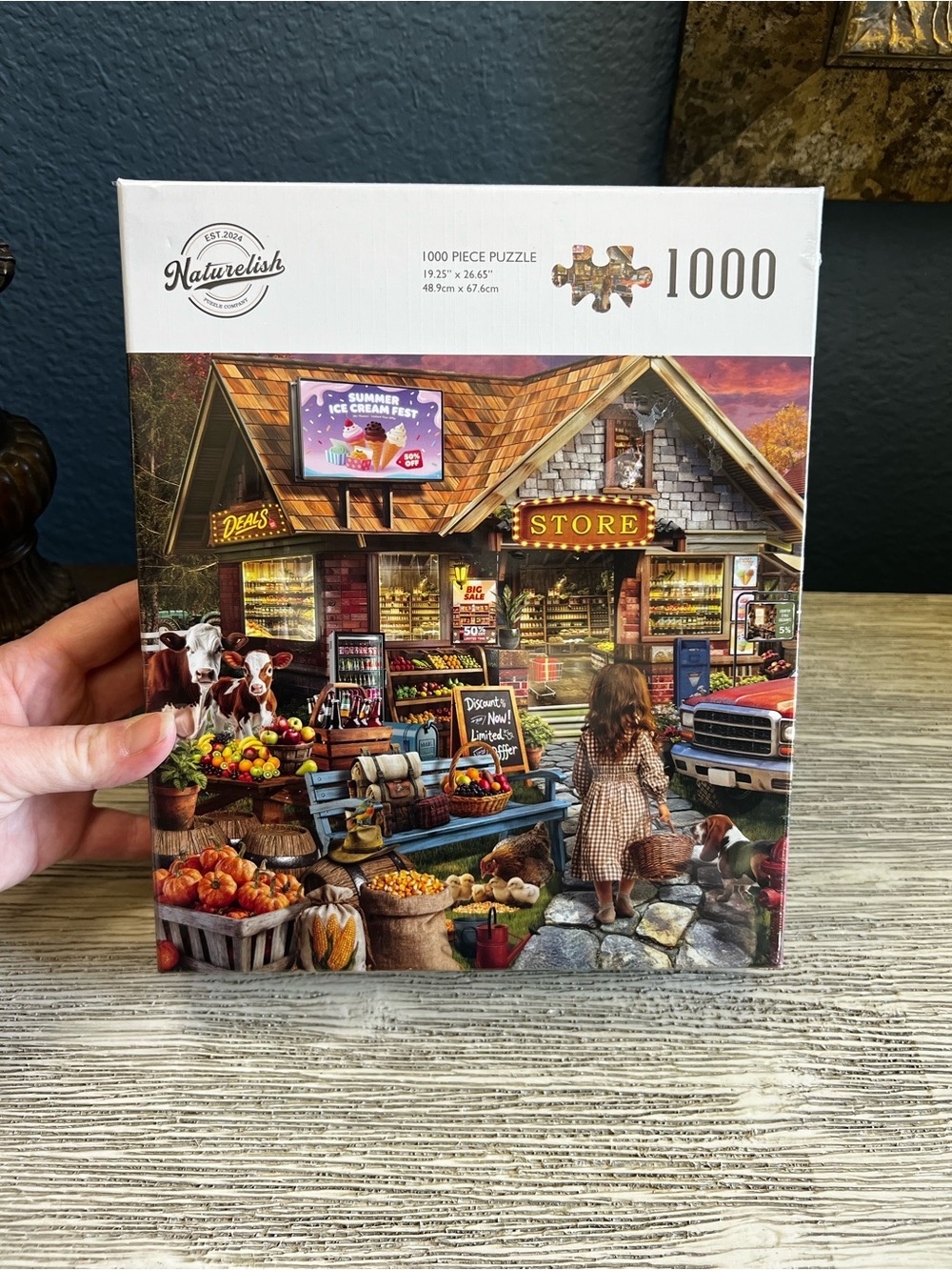 🆕 1000-Piece Country Store Puzzle - Multicolor